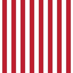 half inch red vertical stripe
