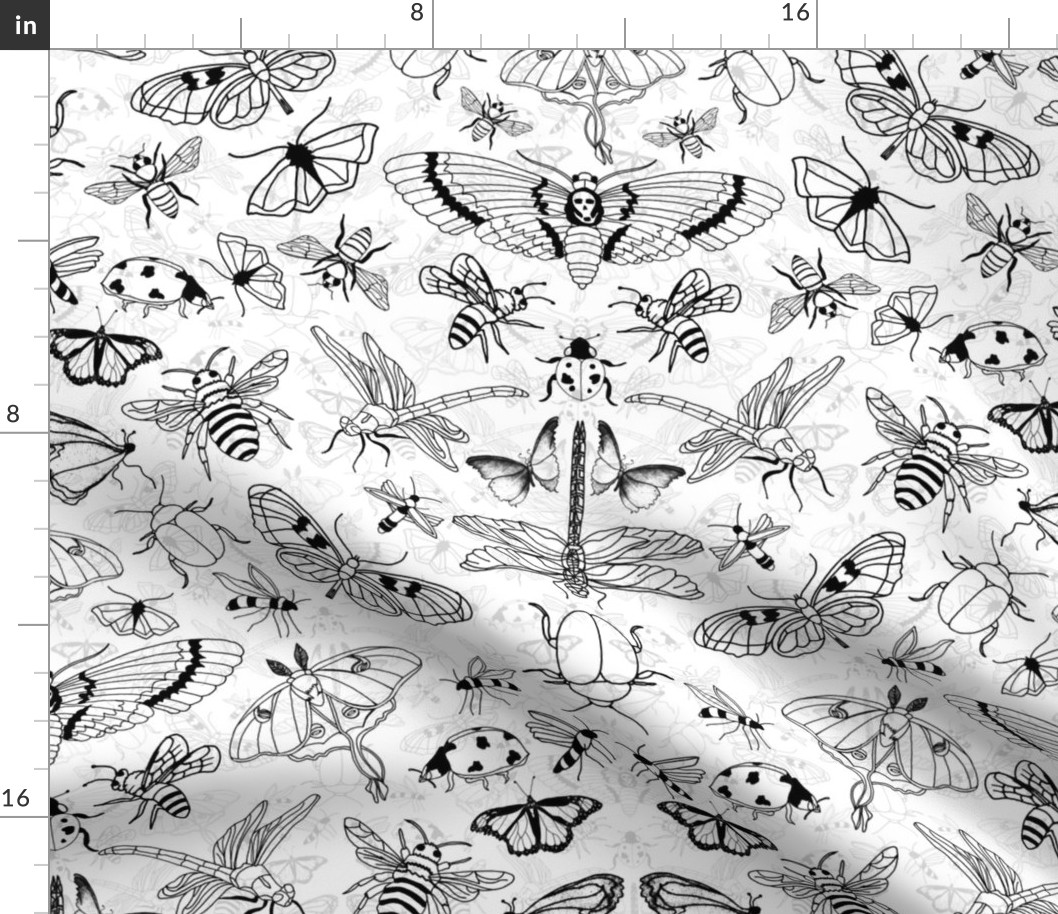 Pen and Ink Doodle Bugs  (large scale) 