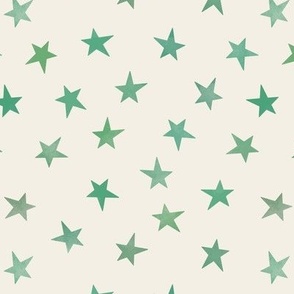 asymmetrical stars // grass green
