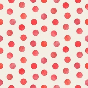 misaligned dots // candy apple red