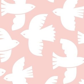 Doves on Pink - M