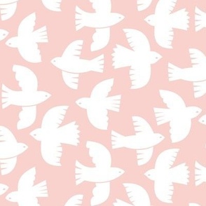 Doves on Pink - S