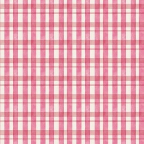 plaid check // candy floss pink