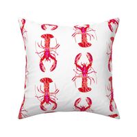 Large / Watercolor Lobsters in Reds and Pinks