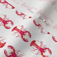 Small / Watercolor Lobsters in Reds and Pinks