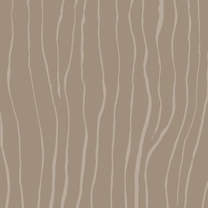neutral tan / beige ink stripes on earthy brown