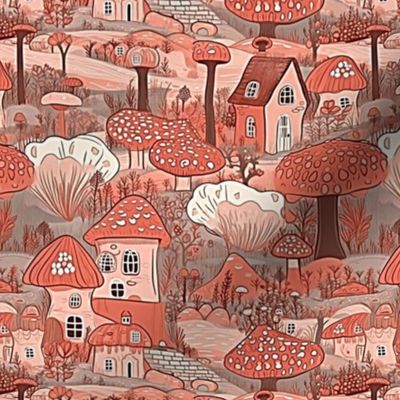 pink mushroom houses 1