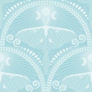 Floating Luna Moth / Art Deco / Mystical Magical / Pool Blue / Small