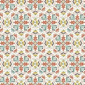 Andalusia - Spanish Tile Ivory Terra Cotta Small Scale