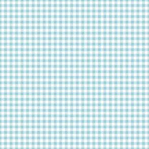 Pool Blue Gingham Plaid / Cottagecore / Small