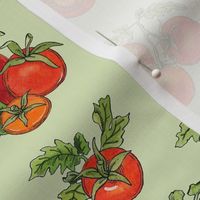 Red Tomatoes on green-smaller version