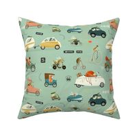 Bugs on the move - soft green (small)
