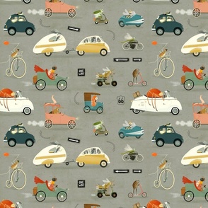 Bugs on the move - grey (small)
