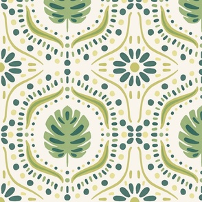 Tropical Tiles - Ivory