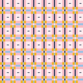 Checks coordinate - pink and yellow