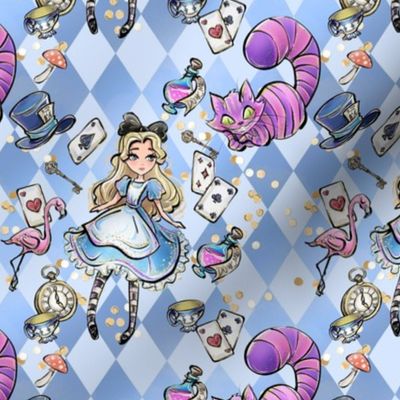 Alice in Wonderland Blue 