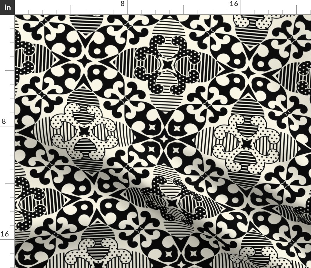 Black and White - Reimagined Elegance - Non Directional Wallpaper |  Regular scale ©designsbyroochita