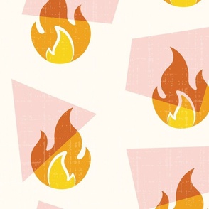 Fire | Geometric | Warm and earthy | Jumbo scale ©designsbyroochita 