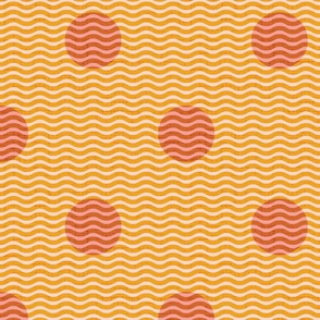 Sun and Water | Yellow, Orange, brown | Large Scale ©designsbyroochita