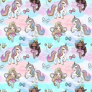 fairy unicorn pink and blue
