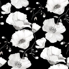 Poppy black and white