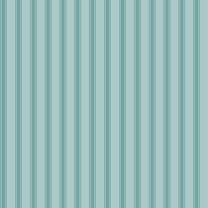 Ticking Stripe: Teal on Teal Pillow Ticking