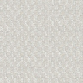 Modern Gingham in Pale Gray and Soft, Sandy Brown (SMALL) B23015R03B