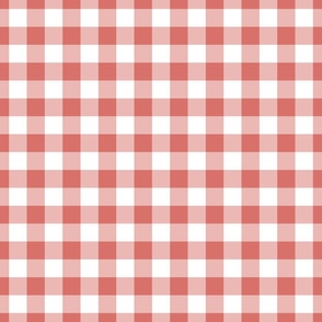 Dreamy Rosy Terracotta Gingham Plaid / Large