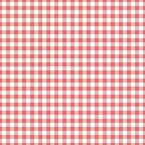 Dreamy Rosy Terracotta Gingham Plaid / Cottagecore / Medium