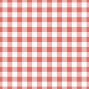 Dreamy Rosy Terracotta Gingham Plaid / Small