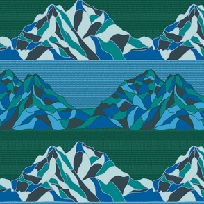Blue Mountain Top Abstract Design 