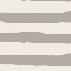 Jagged Horizontal Stripes | Cloudy Silver, Creamy White | Stripe