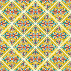 Diamond kaleidoscope primary colors 12”