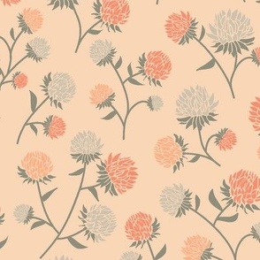 Coral Peaches and Cream Clover