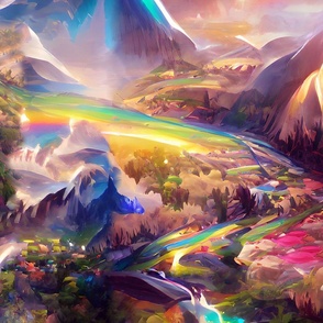 rainbow valley, spectrum, landscape, 