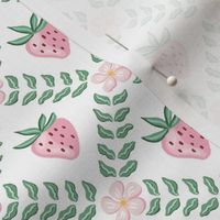 strawberry trellis/pure white background/small