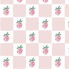 strawberry checkers/soft pink and pure white/medium