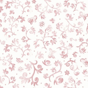 branches and butterflies in white and pink | medium
