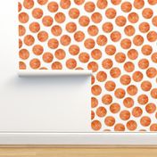 Orange Slices on White Background