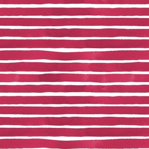 Painterly Watercolor Stripe-Pantone's Color of the Year- Viva Magenta