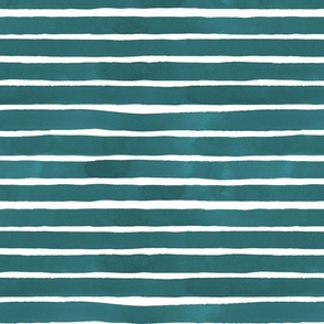 Painterly Watercolor Stripe-Noth Sea Green-Benjamin Moore-2053-30- Dark Green