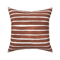 Painterly Watercolor Stripe- Cinnamon- Benjamin Moore- 2174-20- Brown Terracotta