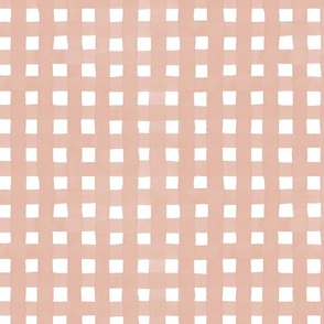 Painterly Checkers-Conch Shell-Blush- Benjamin Moore- 052- Blush Pink- watercolor 