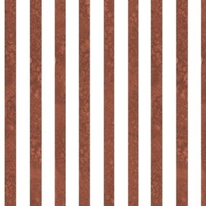 Vertical Watercolor Stripes-Cinnamon Terracotta