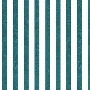 Vertical Watercolor Stripes-North Sea Green