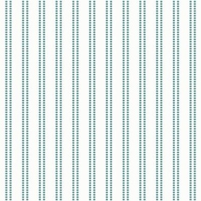 Seeded Stripe: Teal Thin Stripe, Beaded Stripe