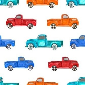 Medium Scale Colorful Vintage Trucks 
