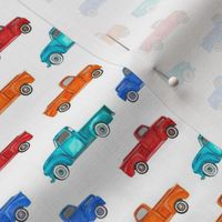 Small Scale Colorful Vintage Trucks 