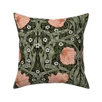 William Morris Pimpernel Peach & Green Large