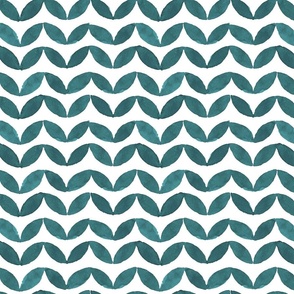 Abstract Seaside Watercolor - Whale Fin-Watercolor Geometric- Benjamin Moore- Deep Sea Green